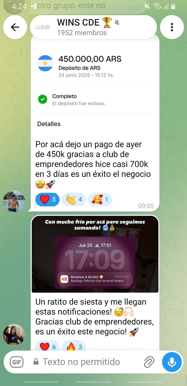 Resultado de un integrante de la comunidad Norvex